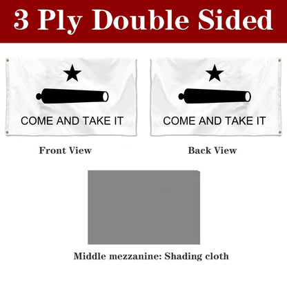 Fyon Texas Come and Take It Flag Banner