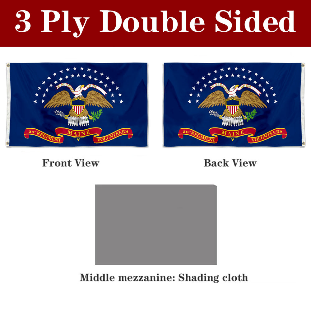 Fyon The 20th Maine Volunteer Infantry Regiment Flag Banner