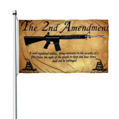 Fyon The 2nd Amendment Flag – Vintage 2A Flag Parchment Paper indoor and outdoor Banner