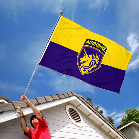 Fyon The Army 13th Airborne Division Flag  Design 2 Indoor and outdoor banner