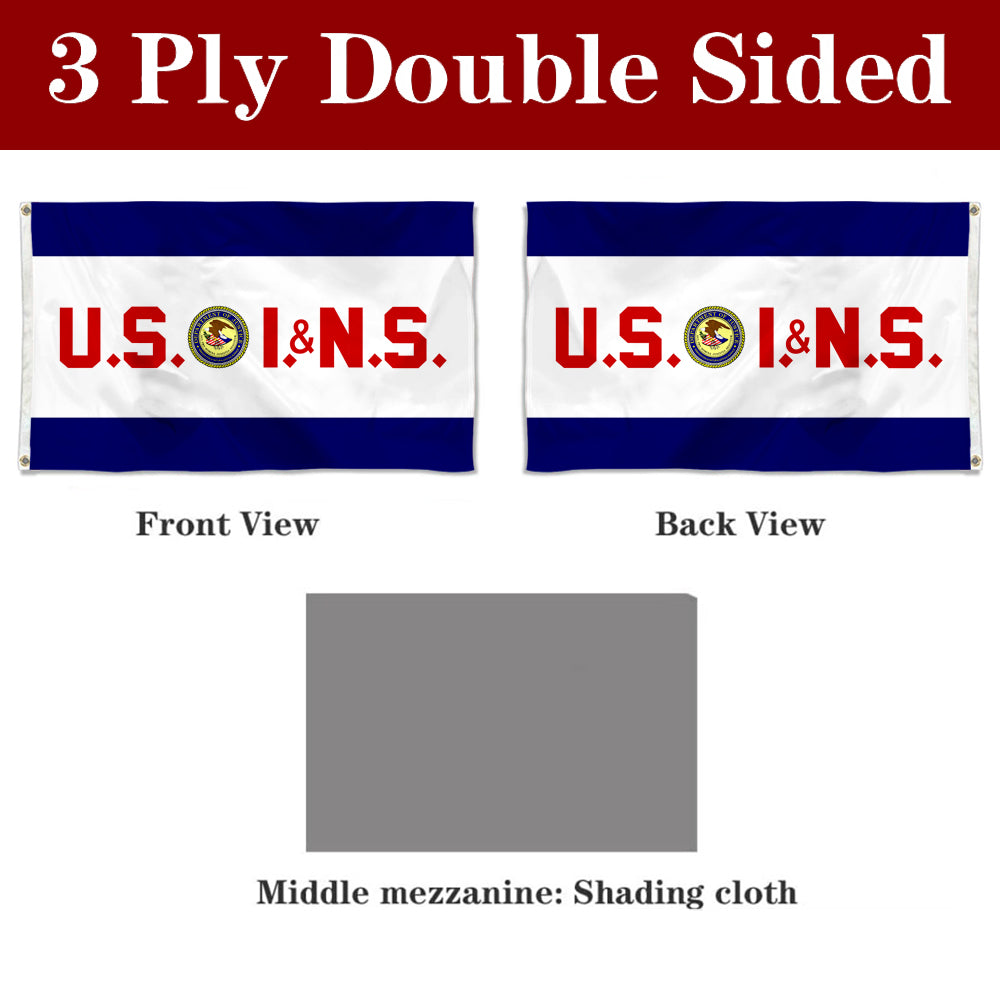 Fyon The United States Immigration and Naturalization Service Flag Banner