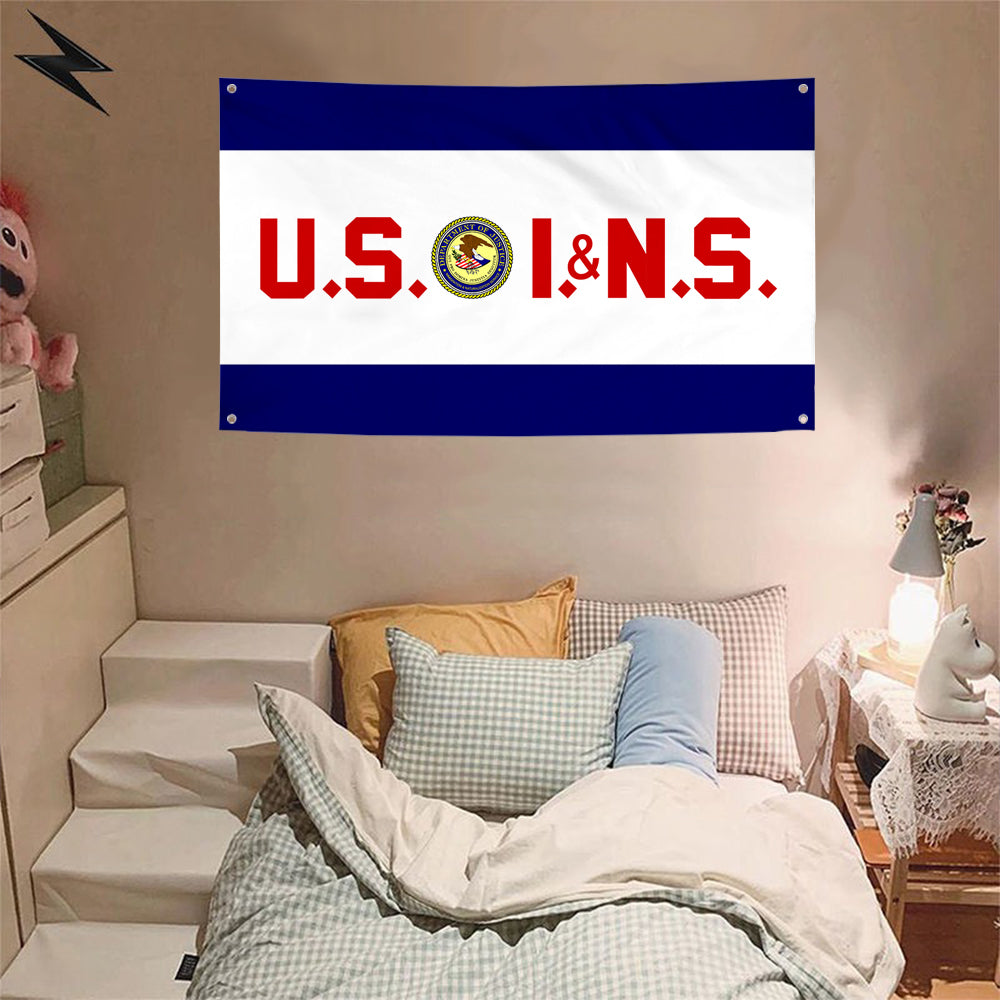 Fyon The United States Immigration and Naturalization Service Flag Banner