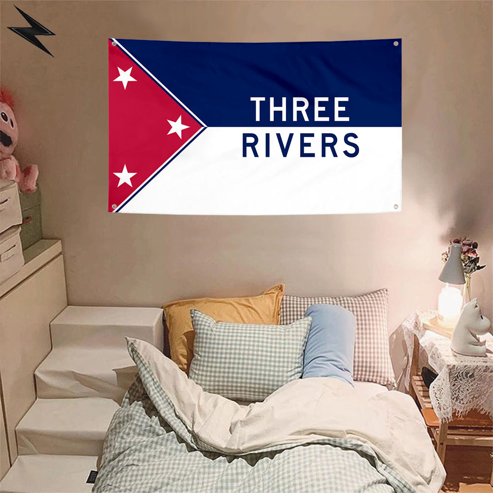 Fyon Three Rivers, Michigan Flag Banner
