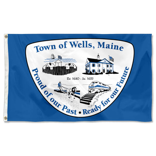 Fyon Town of Wells, Maine Flag Banner