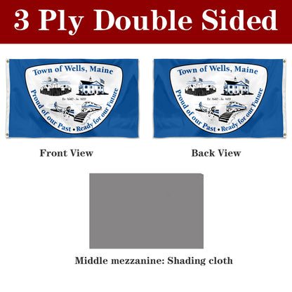 Fyon Town of Wells, Maine Flag Banner