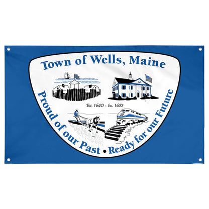 Fyon Town of Wells, Maine Flag Banner