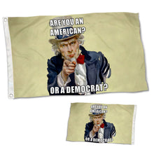 Fyon Double-sided Trump 2024 ARE YOU AN AMERICAN OR A DEMOCRAT MAGA Take America Back Flag Flags Banner