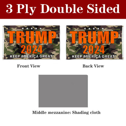 Fyon Double-sided Trump 2024 Flag MAGA Flags Make America Great Flags Banner