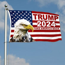 Fyon Double-sided TRUMP 2024 Take America Back Flag US Election Flags Banner