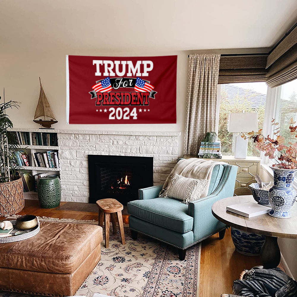 Fyon Trump for President 2024 Flag Indoor and Outdoor Banner