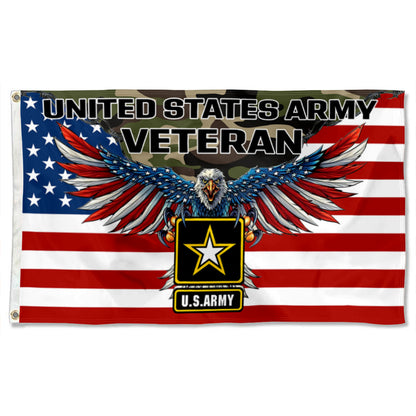 Fyon U.S. Army American Eagle Veteran Flag American Eagle Veteran II   Flag Indoor and outdoor banner