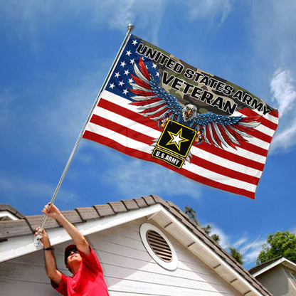 Fyon U.S. Army American Eagle Veteran Flag American Eagle Veteran II   Flag Indoor and outdoor banner
