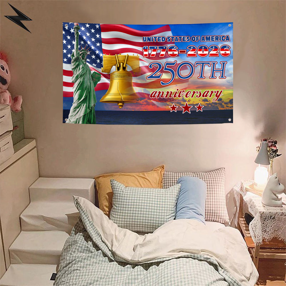 Fyon United States of America 250th Anniversary Flag Banner