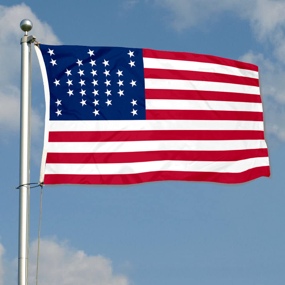 Fyon US 33 Star Fort Sumter Flag Banner