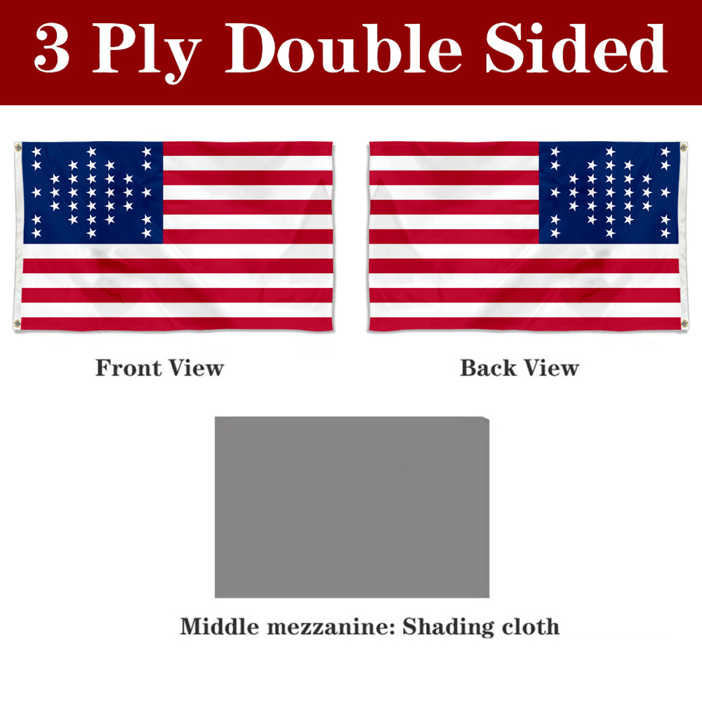 Fyon US 33 Star Fort Sumter Flag Banner