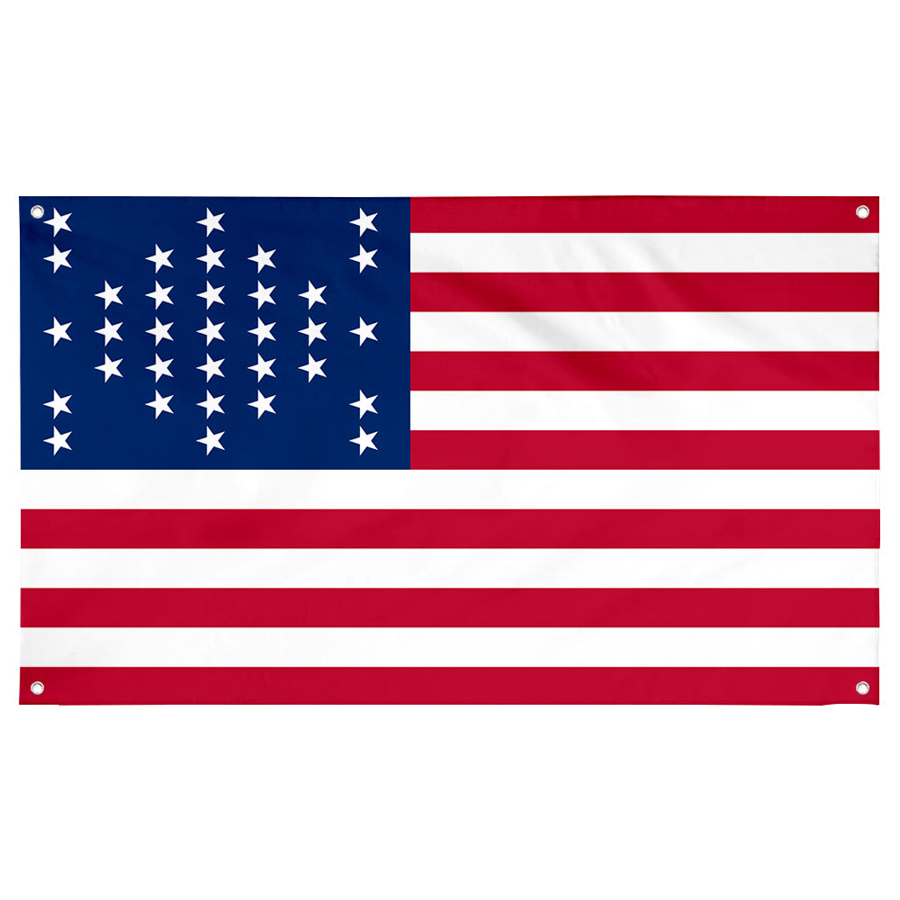 Fyon US 33 Star Fort Sumter Flag Banner