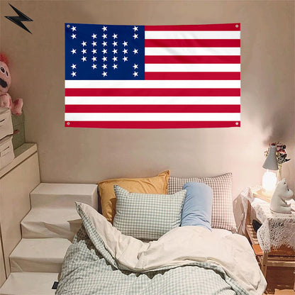 Fyon US 33 Star Fort Sumter Flag Banner