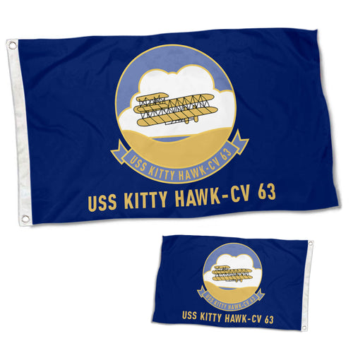 Fyon Double-sided USN U.S.S. Kitty Hawk CV-63 Flag Flags Banner