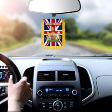 United Kingdom Flag Mini Car Rearview Mirror Flag Banner - 2PC