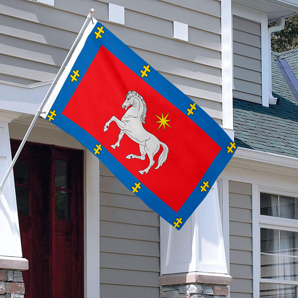 Fyon Double-sided Utena County, Lithuania Flag Banner