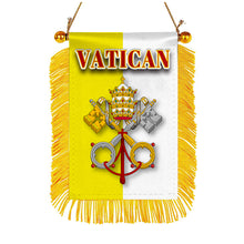 Vatican Flag Mini Car Rearview Mirror Flag Banner - 2PC