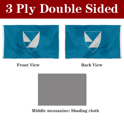 Fyon Double-sided Vestland County, Norway Flag Banner
