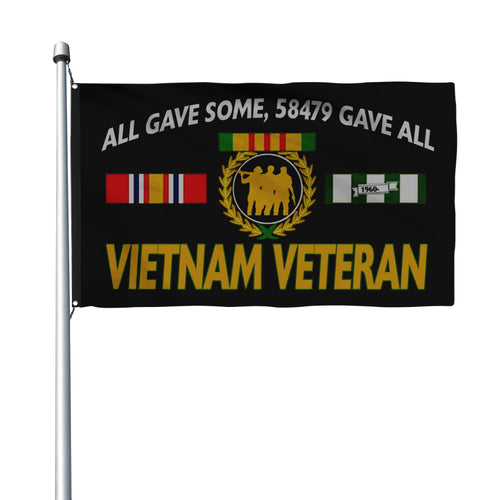 Fyon Vietnam Veteran Flag All Gave Some 58479 Gave All  Indoor and Outdoor Banner