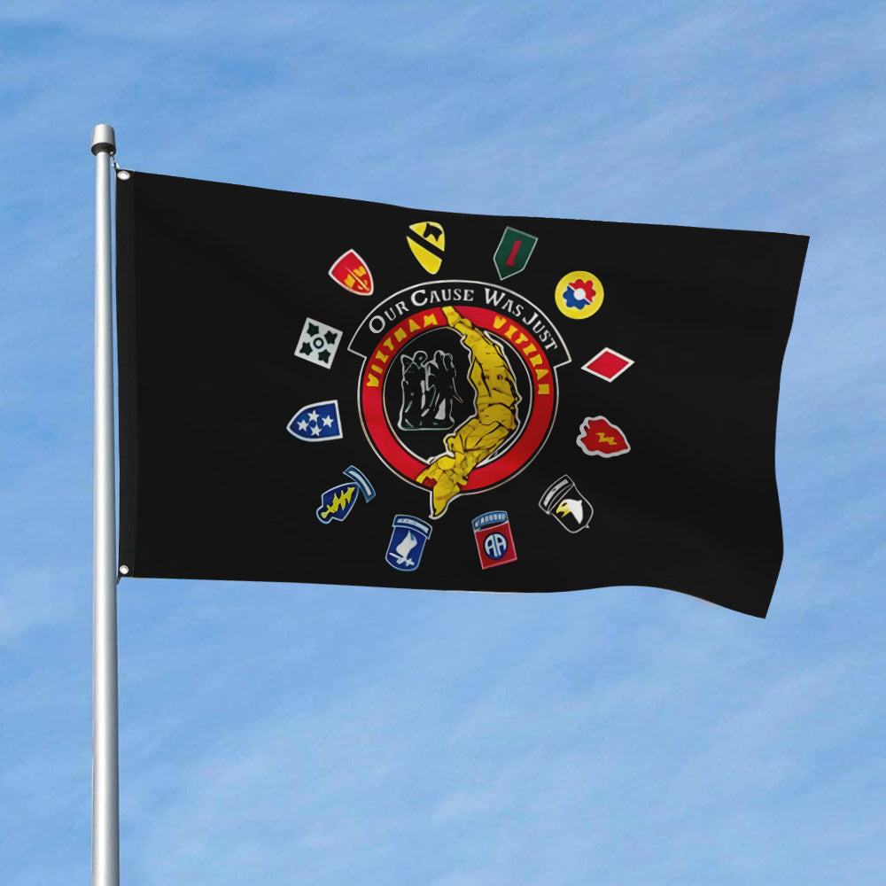 Fyon Vietnam Veteran Insignia Flag  Indoor and Outdoor Banner