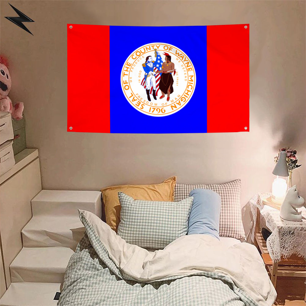 Fyon Wayne County Flag Banner