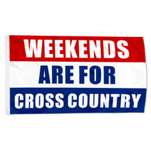 Fyon Weekends Are For Cross Country Flag   Indoor and Outdoor Banner