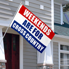 Fyon Weekends Are For Cross Country Flag   Indoor and Outdoor Banner