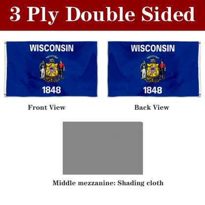 Fyon Wisconsin Flag Banner