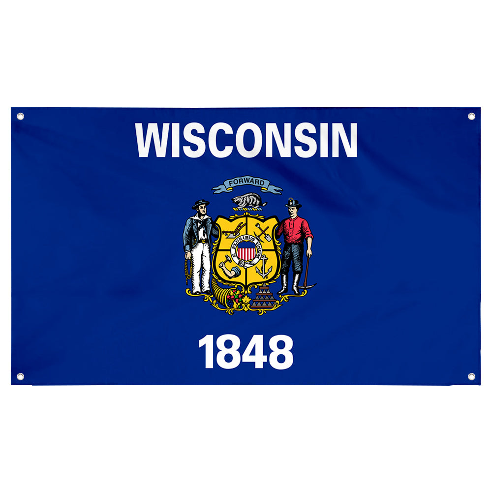 Fyon Wisconsin Flag Banner