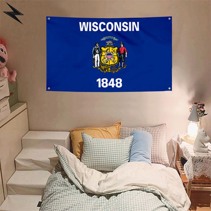 Fyon Wisconsin Flag Banner