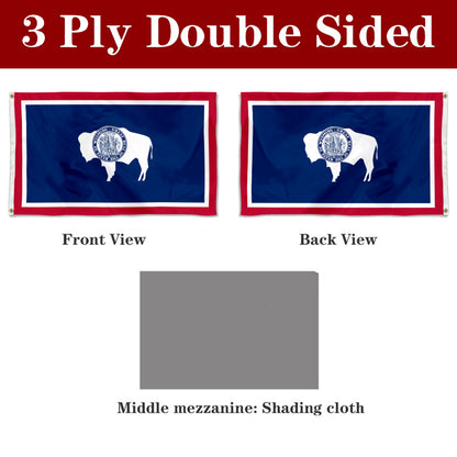 Fyon Wyoming Flag Banner