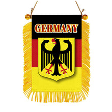 Germany Flag Mini Car Rearview Mirror Flag Banner - 2PC