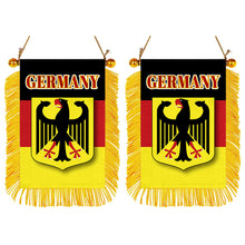 Germany Flag Mini Car Rearview Mirror Flag Banner - 2PC