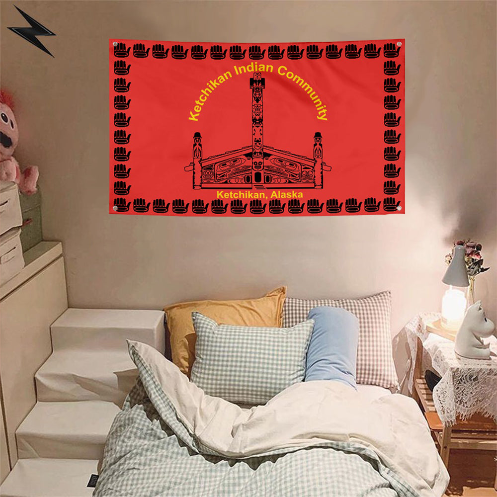 Fyon the Ketchikan Indian Community Flag Banner