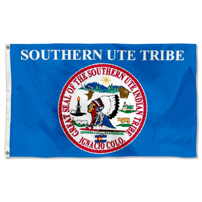 Fyon the Southern Ute Indian Tribe of the Southern Ute Reservation, Colorado Flag Banner