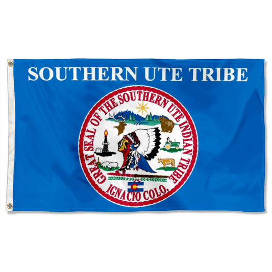 Fyon the Southern Ute Indian Tribe of the Southern Ute Reservation, Colorado Flag Banner