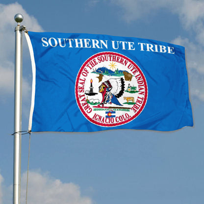 Fyon the Southern Ute Indian Tribe of the Southern Ute Reservation, Colorado Flag Banner