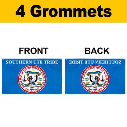Fyon the Southern Ute Indian Tribe of the Southern Ute Reservation, Colorado Flag Banner