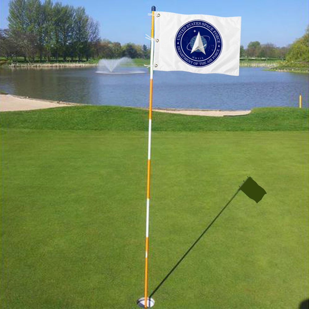Fyon US Space Force Standard Golf Pin Flag Banner Grommet