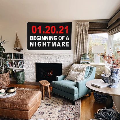 Fyon 01.20.21 Beginning of a Nightmare Flag Indoor and Outdoor Banner