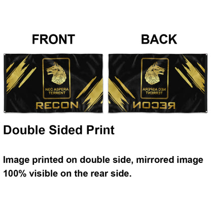Fyon 1-27 Wolfhounds Gold Recon Flag Indoor and outdoor banner