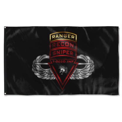 Fyon 1-502D Ranger Recon Sniper Inf Flag Indoor and outdoor banner