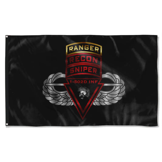 Fyon 1-502D Ranger Recon Sniper Inf Flag Indoor and outdoor banner