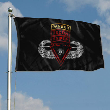 Fyon 1-502D Ranger Recon Sniper Inf Flag Indoor and outdoor banner