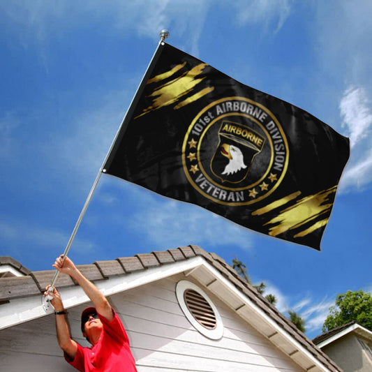 Fyon 101St Airborne Division Veteran Flag Indoor and outdoor banner