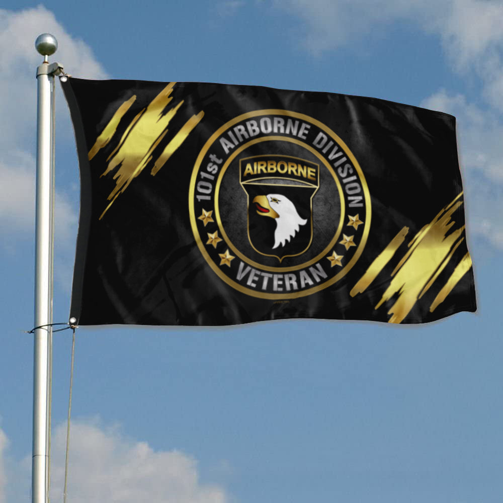 Fyon 101St Airborne Division Veteran Flag Indoor and outdoor banner